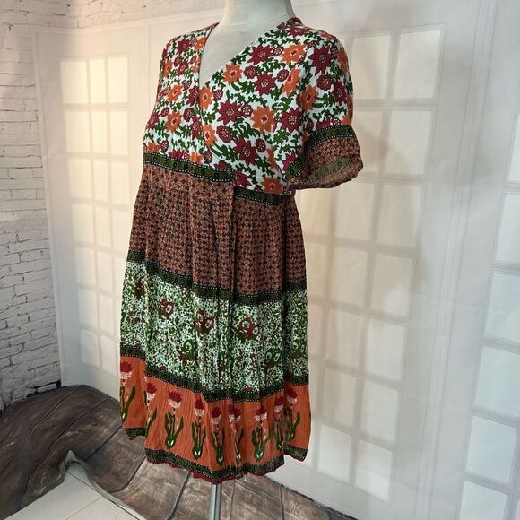 Raga enchanted forest mini boho wrap dress size small - Picture 5 of 11